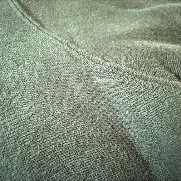 Morning Sun Sweatshirt Womens Medium Layered Collar Dark green Ivory Pinecone - Picture 7 of 11